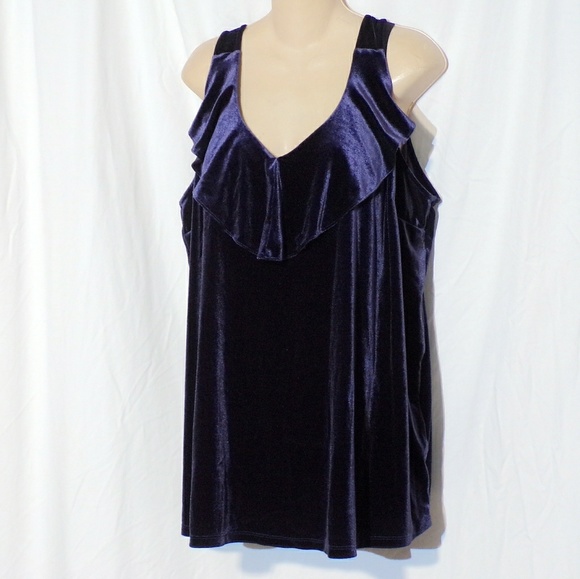 Old Navy Tops - Old Navy Velour Dressy Casual Tank Top Size 3X